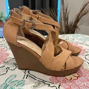 Jessica Simpson nude Wedge heels
